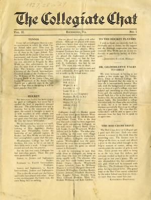 The Collegiate Chat, Vol. 2, No. 1, ca. 1928